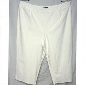 Eileen Fisher Size 2X/3X White Capri Pull On Pants
